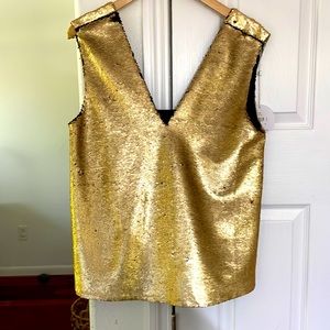 Gold flip sequin top by Finders Keepers